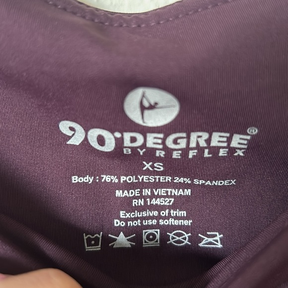 90 Degree by Reflex Purple Performance Capri Legging - Picture 7 of 11